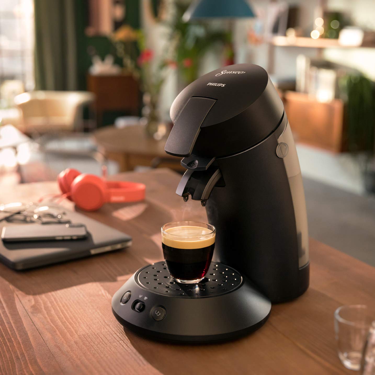 Senseo Original Plus – Machine à Café à Dosettes Noir Intense | CSA210/61
