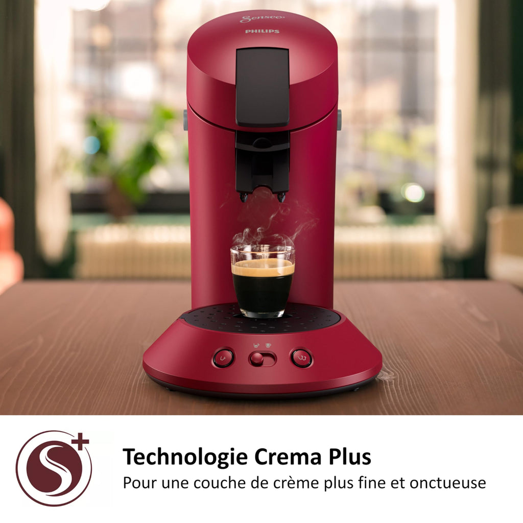 Senseo Original Plus – Machine à Café à Dosettes Rouge | CSA210/91