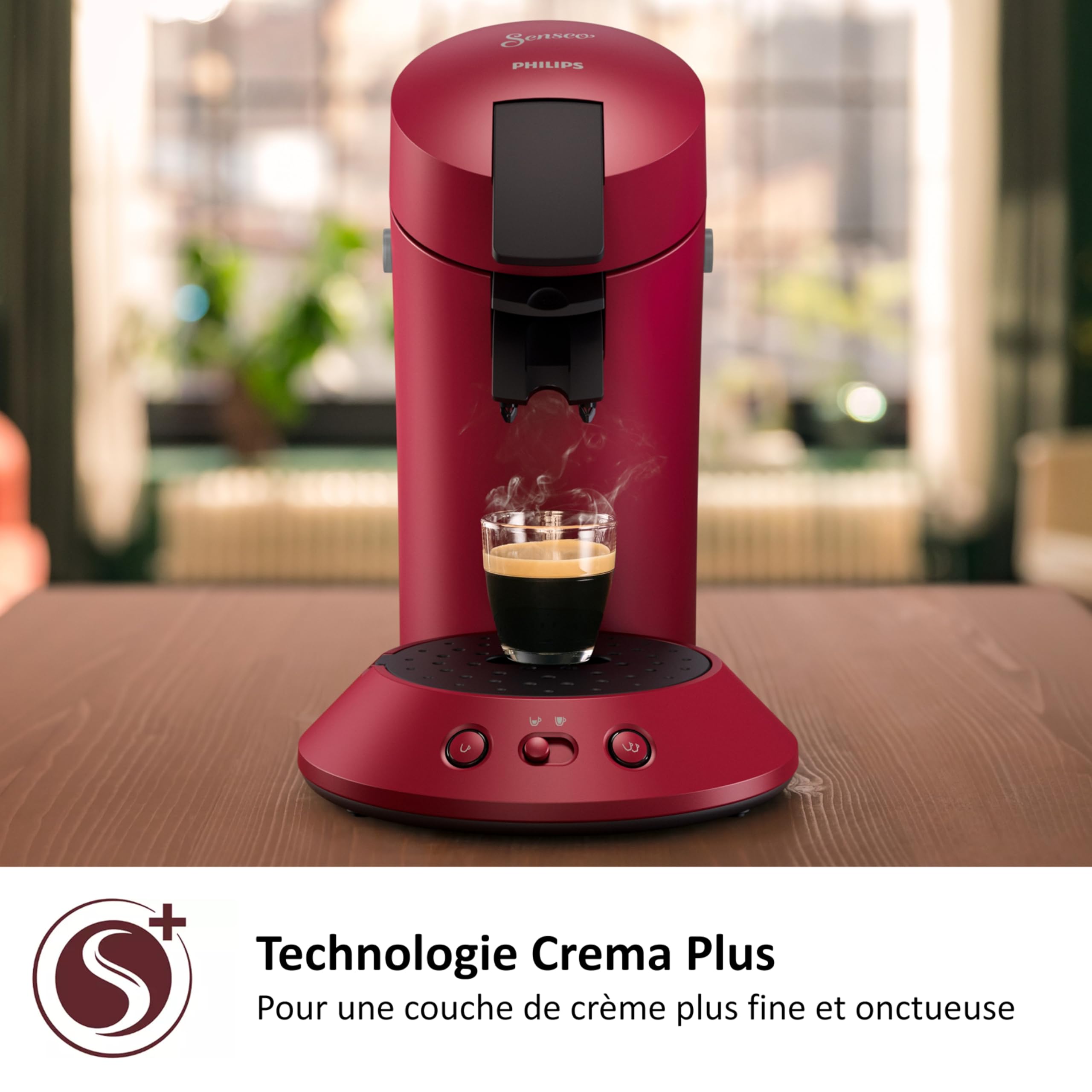 Senseo Original Plus – Machine à Café à Dosettes Rouge | CSA210/91