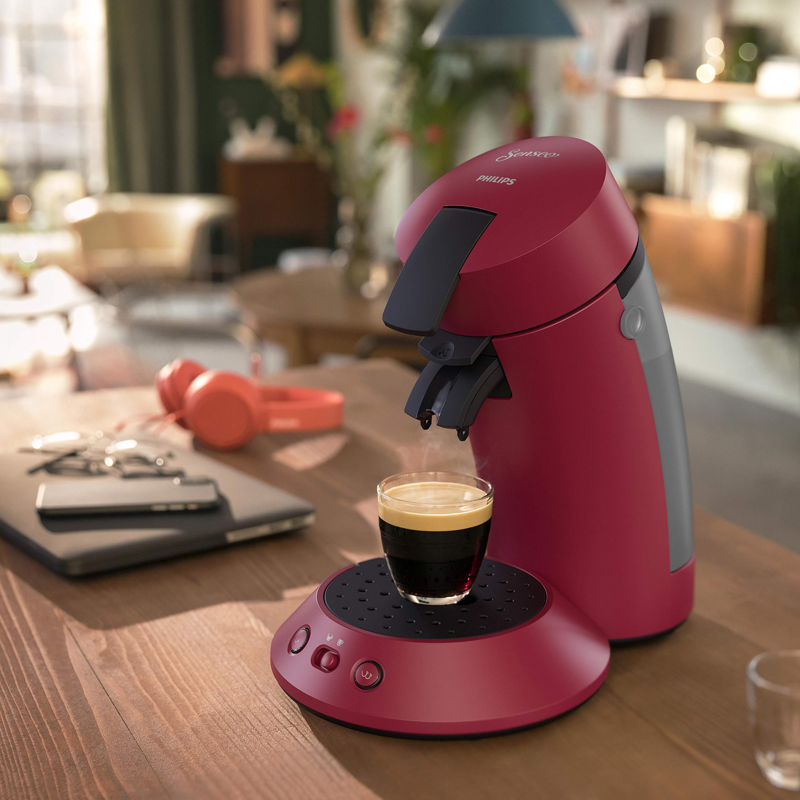 Senseo Original Plus – Machine à Café à Dosettes Rouge | CSA210/91